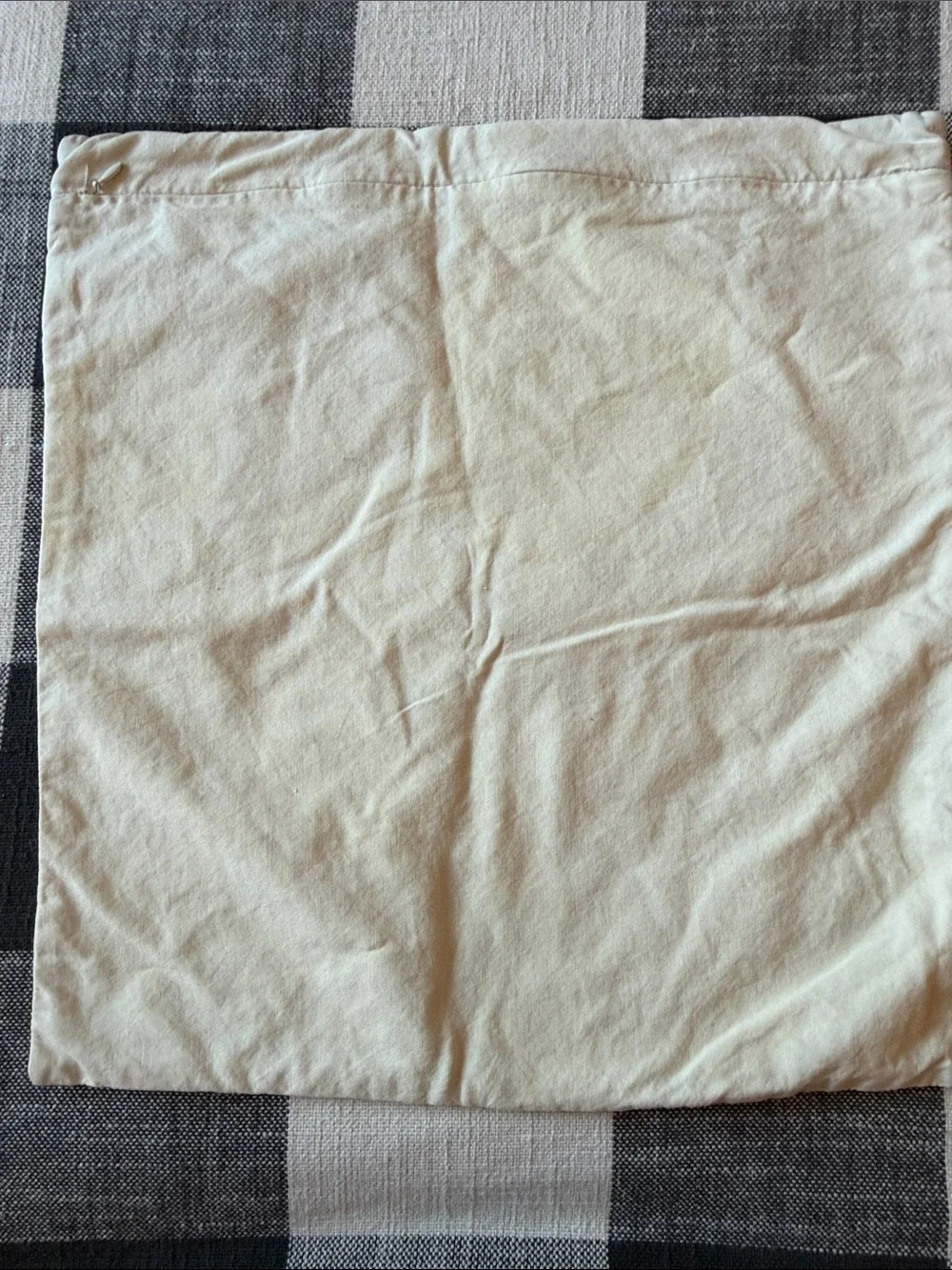 Pottery Barn Cream Pillow Covers with Red Poppy Embroidery - Pair